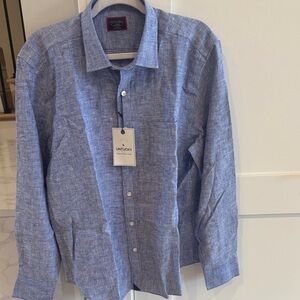 Men's Sky Blue Casual Button Down Shirt